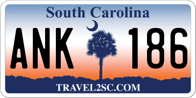 SC license plate ANK186