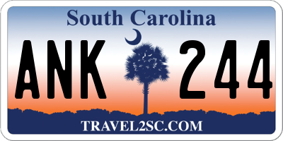SC license plate ANK244