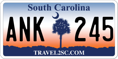 SC license plate ANK245