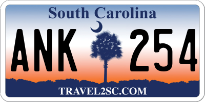 SC license plate ANK254
