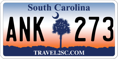 SC license plate ANK273