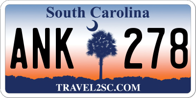 SC license plate ANK278