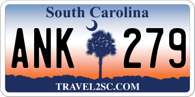 SC license plate ANK279