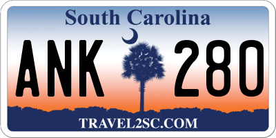 SC license plate ANK280