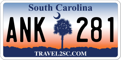 SC license plate ANK281