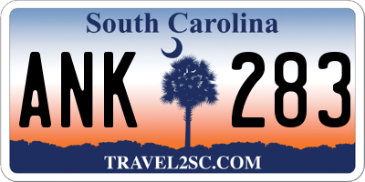 SC license plate ANK283