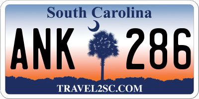 SC license plate ANK286