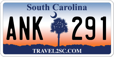 SC license plate ANK291