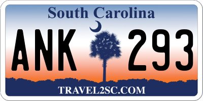 SC license plate ANK293