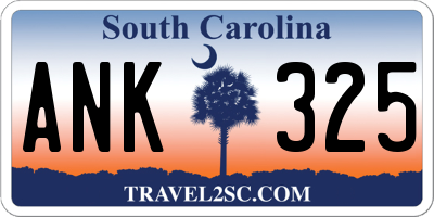 SC license plate ANK325