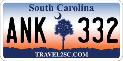 SC license plate ANK332
