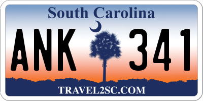 SC license plate ANK341