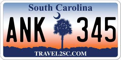 SC license plate ANK345