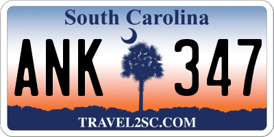 SC license plate ANK347