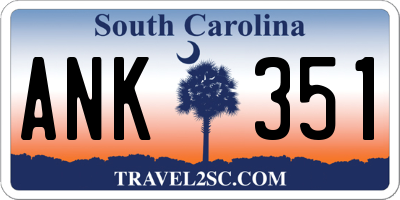 SC license plate ANK351