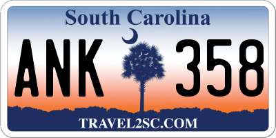 SC license plate ANK358