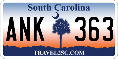 SC license plate ANK363
