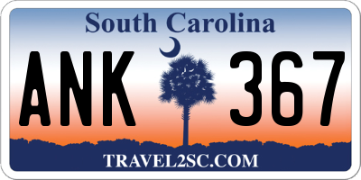 SC license plate ANK367