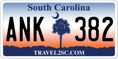 SC license plate ANK382