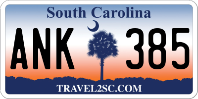SC license plate ANK385