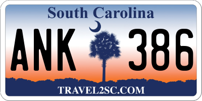 SC license plate ANK386