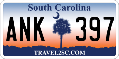 SC license plate ANK397