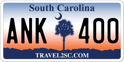SC license plate ANK400