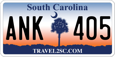 SC license plate ANK405