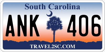 SC license plate ANK406