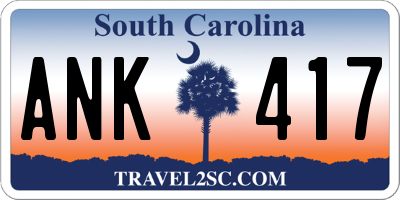 SC license plate ANK417