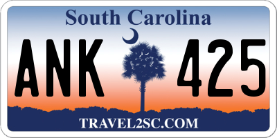 SC license plate ANK425