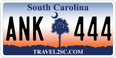 SC license plate ANK444