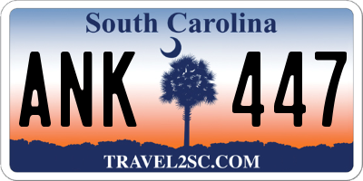 SC license plate ANK447