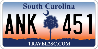 SC license plate ANK451