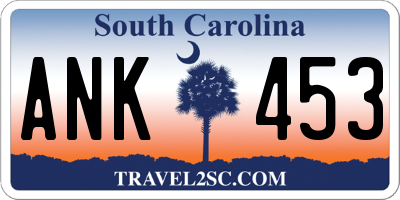 SC license plate ANK453