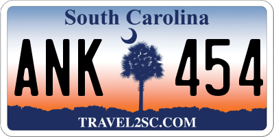 SC license plate ANK454
