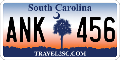 SC license plate ANK456