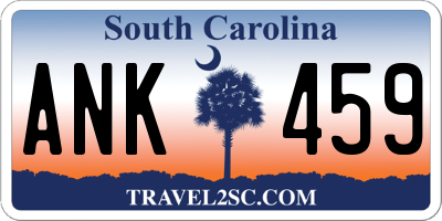 SC license plate ANK459