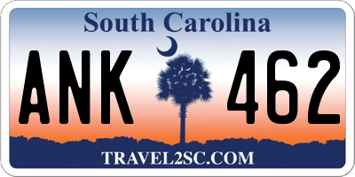 SC license plate ANK462