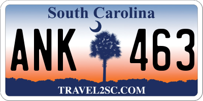 SC license plate ANK463