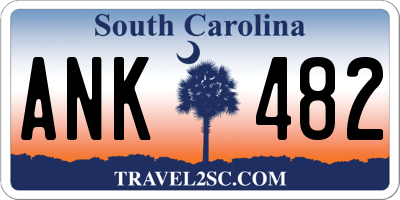 SC license plate ANK482