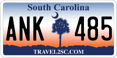 SC license plate ANK485