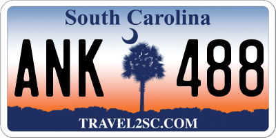 SC license plate ANK488
