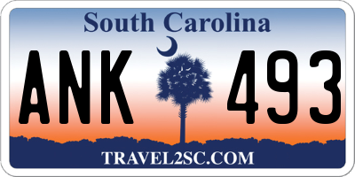 SC license plate ANK493
