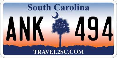 SC license plate ANK494