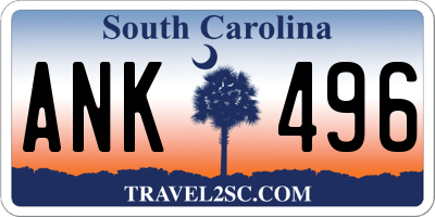 SC license plate ANK496