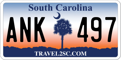 SC license plate ANK497