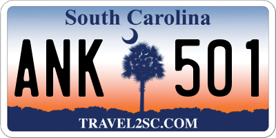SC license plate ANK501