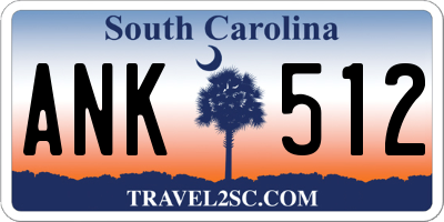 SC license plate ANK512