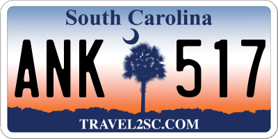 SC license plate ANK517